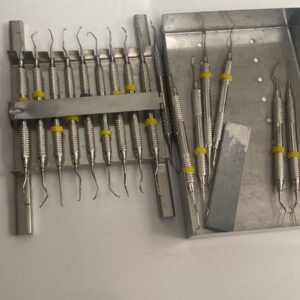 Curetas de Perio Completas + Pedra para Afiar
